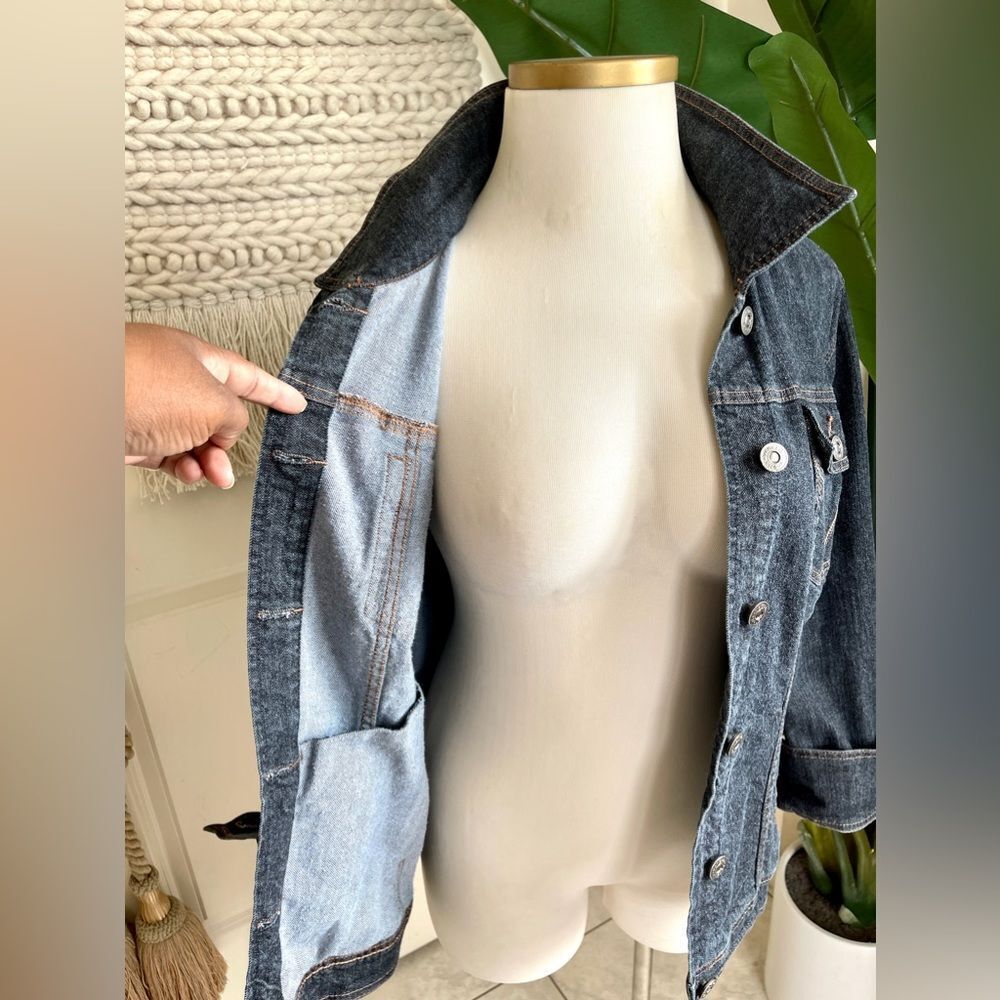 Venezia Jeans Clothing Co. Women's 2X Dark Blue Denim Jacket Size 22/24 - Picture 14 of 15